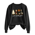 thumbnail image 2 of Spooky Goose Ghost Halloween Sweatshirts for Women 2025 Crewneck Funny Ghost Graphic Sweatshirt Pullover Tops, 2 of 6