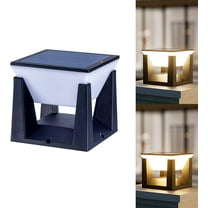 Solar Post Cap Lights - Waterproof LED Pillar Lamps for Fence, Deck, Gate Posts - 2 Levels Brightness, Dusk-to-Dawn, Perfect for Patio, Porch, Lawn, Yard