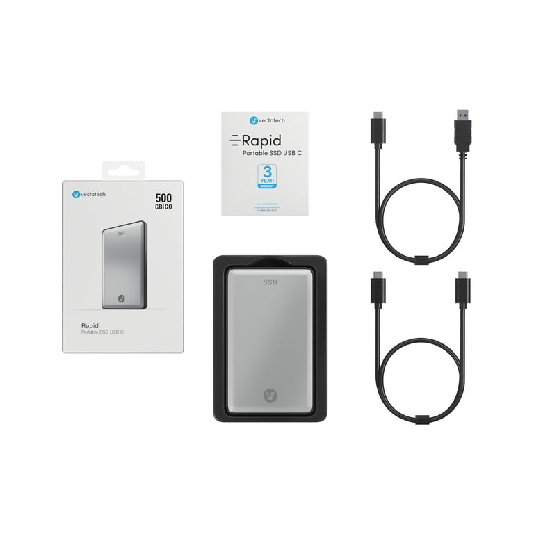 VectoTech 2TB External SSD USB C Portable Solid State Drive USB