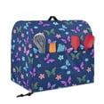 thumbnail image 2 of ZIATUBLES Kitchen Mixer Dust Proof Cover Multi-Functional Stand Mixer Cover with Top Handle and Front Storage Pockets Waterproof Kitchen Accessories for 4.5-5 Quart Mixer, Butterfly Flower Deep Blue, 2 of 7
