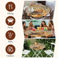 thumbnail image 7 of Fall Pumpkin Round Tablecloth, Fitted Table Cover with Elastic for 45"-54" Round Tables, Maple Leaves Thanksgiving Gnomes Farmhouse Cart Table Cloth Outdoor Dinning Party Waterproof Tablecloths, 7 of 7