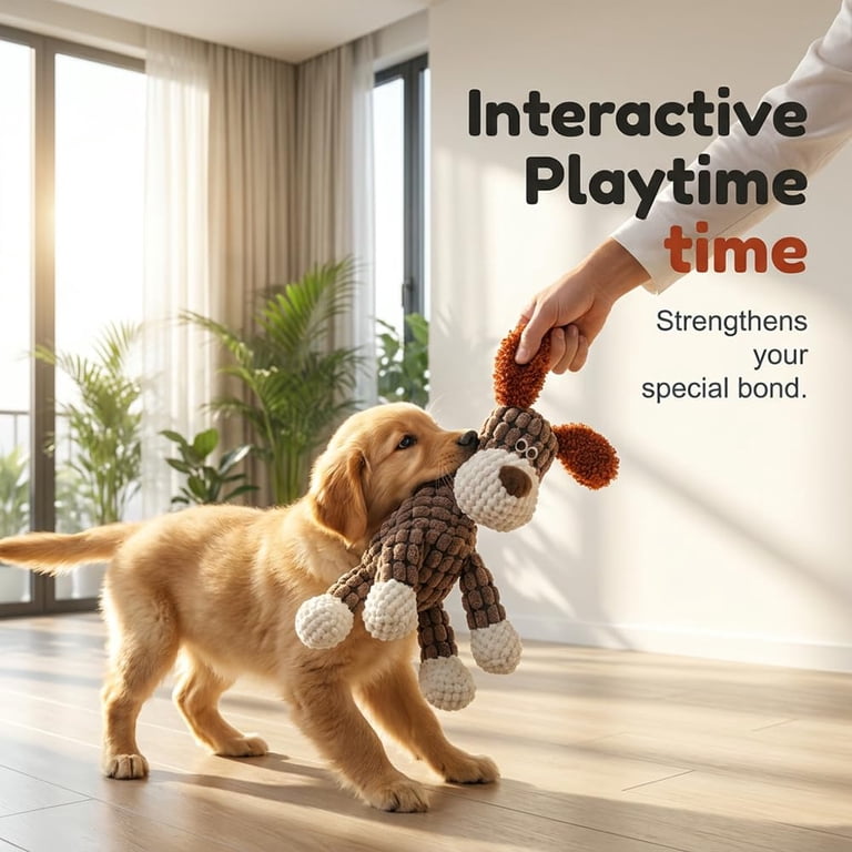 Indestructible Dog Toy, Aggressive Chewers, Squeaky Plush Chew Toy ...
