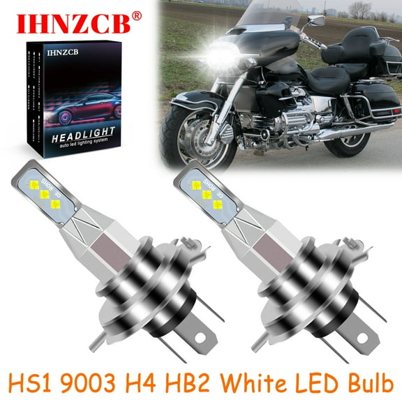 IHNZCB for Honda GL1500CF Valkyrie Interstate 1999-2001 2X HS1 9003 H4 HB2 LED Headlights Bulb 55W White LXB,Motorcycle Light,Y36