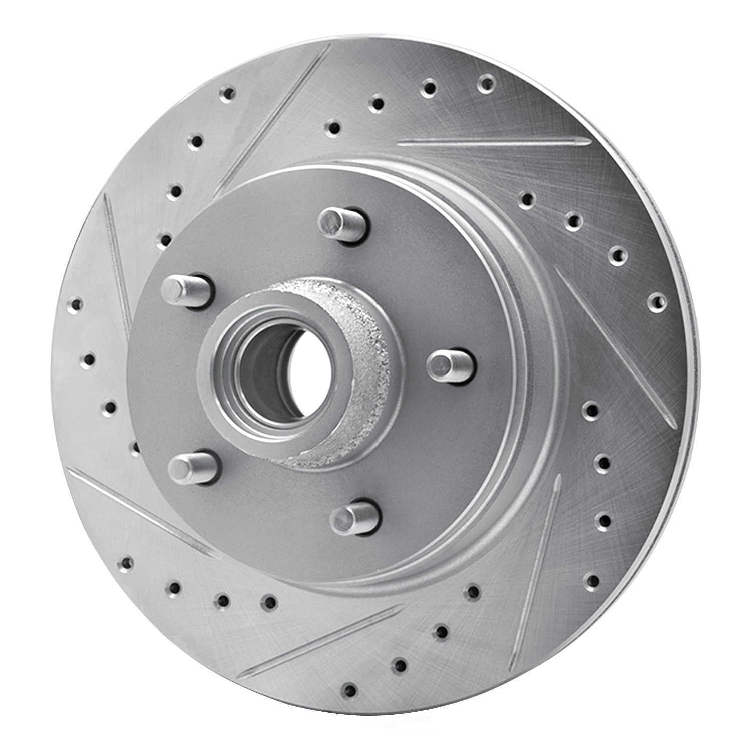 Dynamic Friction Company 631-47006L DFC Brake Rotor - Drilled And Slotted - Silver