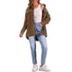 thumbnail image 2 of CHAQUETA SHACKET DE WAFFLE CASUAL PARA MUJER INSPIRADA CHIC, BLUSAS ELEGANTES DE PATRÓN A CUADROS, CAMISAS DE MANGA LARGA CON BOTONES, COLOR MARRÓN OSCURO, TAMAÑO XS, 2 of 6