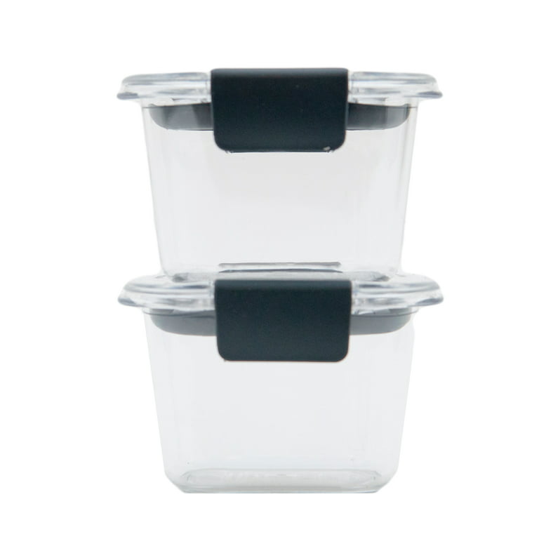 Rubbermaid Brilliance Food Storage Container, Mini, 0.5 Cup, Clear, 8-Pack  