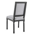 thumbnail image 6 of French Vintage Side Dining Chair, Fabric, Wood, Black Grey Gray, Modern Contemporary Urban Design, Kitchen Room Cafe Bistro Restaurant Hospitality, 6 of 8