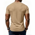 thumbnail image 6 of PNTUTB Summer Men's T-Shirts Stylish Solid-Color Short-Sleeve Tops Casual Half-Buttoned Crew-Neck Breathable Quick-Dry Sports T-Shirts, 6 of 7