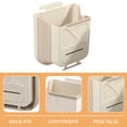 thumbnail image 2 of ORDDIART 1Pack Kitchen Compost Bin Beige Square Collapsible PP Recycling Solutions 11.8x9.8x6.3in, 2 of 8