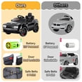 thumbnail image 5 of Dodge Challenger SRT Kids Ride on Car,Wisairt 12 V Battery Powered Electric Vehicle w/ Remote Control,Bluetooth,LED Lights(Black), 5 of 11