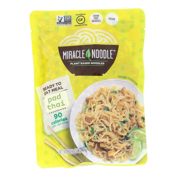 MIRACLE NOODLE, RTE MEAL, PAD THAI, Pack of 6, Size 10 OZ - No Artificial Ingredients Gluten Free Vegan