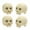 White, variant on 4pcs Ceramics Halloween Skull Decoration Reusable Halloween Party Layout Prop Decoration Simulation Stove Burning Props