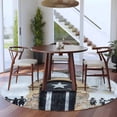 thumbnail image 4 of Round Area Rug 5 Ft, Puerto Rico Flag Washable Non-Slip Circle Carpet for Living Room/Bedroom, Retro Rustic Door Artwork Picture Prints Low-Profile Runner Mats Collection Rugs for Indoor, 4 of 7