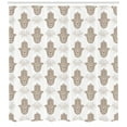thumbnail image 3 of Ambesonne Hamsa Shower Curtain, Mandala Inspired Motif, 69"Wx84"L, Caramel, 3 of 3