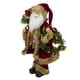 Northlight 18" Santa Claus Rouge Tenant une Couronne et un Sac-Cadeau Figurine de Noël – image 4 sur 5