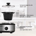 thumbnail image 4 of 2.5 QT silver small two pot portable slow stew pot, suitable for open self-service kitchens, 4 of 5