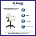 thumbnail image 4 of Scranton & Co Vinyl Baseball Task Office Chair with Arms in Cream/Black, 4 of 7