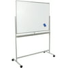 "VIVO Mobile Dry Erase Board 48"" x 32"" Double Sided Magnetic Whiteboard Aluminum Frame Rolling Stand (CART-WB48S)"