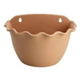 thumbnail image 2 of FashionCha Hanging Flower Pot Flower Holder Removable Hook Flower Pot Hanging Fence Planter Brown, 2 of 9