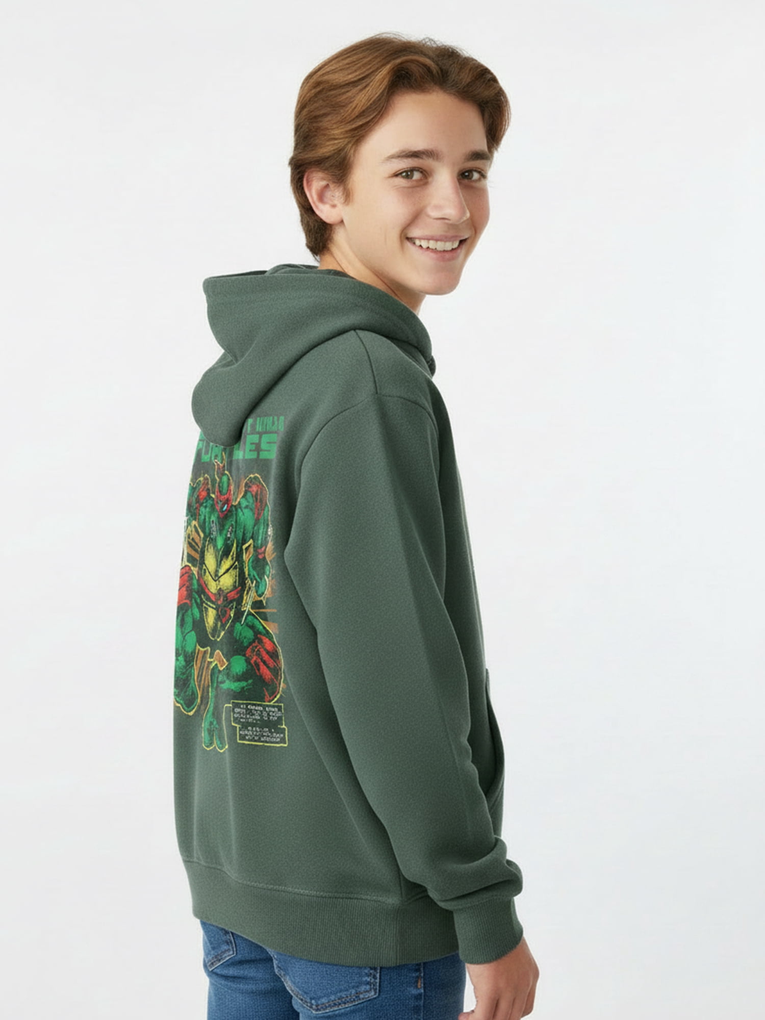 Teenage Mutant Ninja Turtles, Boys' & Big Boys' Elevated Mineral Wash Graphic Hoodie, Sizes 4-18