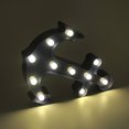 thumbnail image 2 of 11 LEDs Anchor Marquee Sign Light Anchor Shaped LED Lamp Night Light Battery Operated for Christmas Home Wedding Party Decoration (Blue), 2 of 7