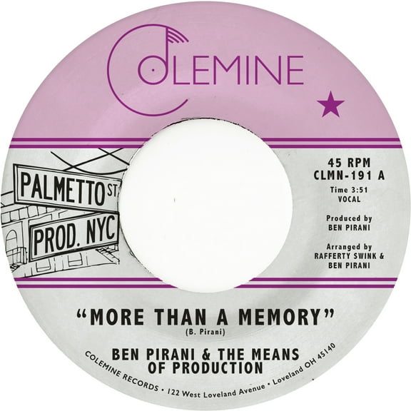 Ben Pirani - More Than A Memory - Music & Performance - Vinyl [7-Inch]