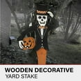 thumbnail image 4 of Haunted Hill Farm 3.8 ft Skeleton Wooden Halloween Sign, HHWOODSKL-0BL, 4 of 15