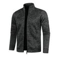 thumbnail image 4 of PNTUTB Fashionable Men's Solid Color Long Sleeve Stand-Up Collar Zipper Casual Jacket with Pocket, 4 of 5