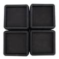thumbnail image 2 of Fyearfly Pieds de Lit Carrés Robustes, 4 Pcs Durables Empilables Noirs Anti-Humidité Anti-Insectes pour Canapé Bureau Table Chaise Ou Mobilier, 2 of 8