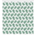 thumbnail image 3 of Ambesonne Green Shower Curtain, Watercolor Tropical Palm, 69"Wx84"L, Forest Green White, 3 of 3