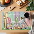 thumbnail image 2 of Easter Bunny Gnomes Placemats Set of 12 Spring Easter Eggs Floral Colorful Wood Place Mats Indoor Wipeable Table Mats Washable Dining Table Placemats for Kitchen Holiday Party Home Decor 13x19 Inch, 2 of 9