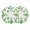 White, variant on Spring Botanical Round 13 Inch Placemats Set of 4, Green Ivy Ferns Oak Leaves Yellow HeatResistant Non Slip Place Mats for Dining Table, Wipeable Braided Kitchen Table Mats for Housewarming
