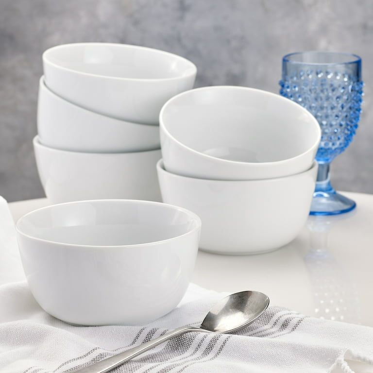 White Porcelain Stanton Bowl, Set of 6