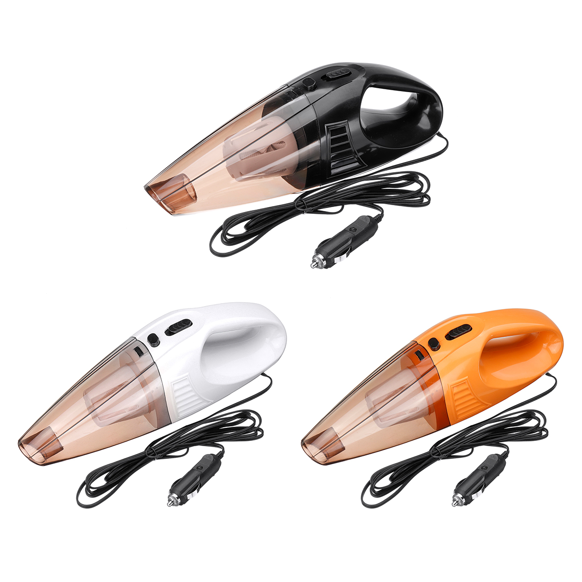 NIUTA Orange DC 12V Corded Auto Vacuum Cleaner for car Portable High Power for Pet Hair Wet and Dry Use