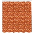 thumbnail image 3 of Ambesonne Orange Shower Curtain, Retro Paisley Flowers, 69"Wx84"L, Redwood Orange Cream, 3 of 3