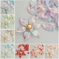 thumbnail image 2 of U8MO 10pcs 14x30mm Flower Petal Shape Crystal Lampwork Glass Loose Pendants Beads lot-9#, 2 of 9