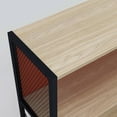 thumbnail image 2 of Estantería ancha metálica de madera MU:4LIFE multiusos 158 cm ancho 30 cm profundidad 94.5 cm altura, 2 of 6