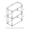 thumbnail image 2 of Furinno Durable 23.6"W x 11.6"D x 29.5"H 3-Shelf Freestanding Shelving Unit, Dark Cherry and Black, 2 of 5