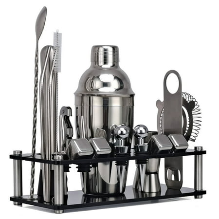 

Cocktail Shaker Set With Acrylic Stand 21-Piece Set Gifts For Men Dad Grandpa Stainless Steel Bartender Kit Bar Tools Set Home Bars Parties Traveling//Cocktail Shaker