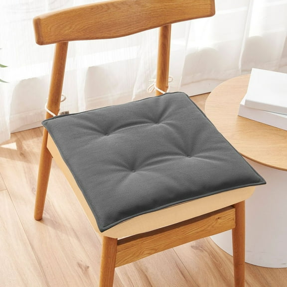 JASKFLY Office Chair Cushion - Thickened Memory Foam Seat Pad for Desk Chairs Ergonomic Support for Long Sitting & Back, 16.9 x 16.9 in, (Blue)