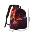 thumbnail image 2 of Yiaed Futuristic Red And Blue Bird Print School Backpack College Backpack Daypacks for Students High School Spacious and Durable Daypack for Work and Travel-One Size, 2 of 6