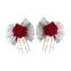 thumbnail image 3 of Pinzas para el pelo para Halloween, decoración de horquilla, vestido elegante, pasadores para el pelo, mano esqueleto, mandíbula para el pelo, disfraz Rojo, 3 of 8