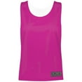 thumbnail image 1 of ASI 9719.468.S Ladies Mesh Reversible Pinnie Top, Power Pink & White - Small, 1 of 1