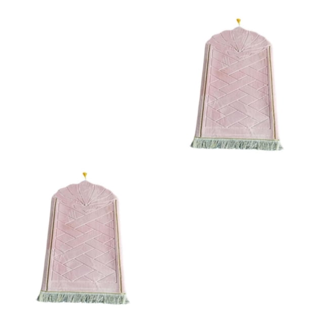 Wosthever Portable Soft Muslim Carpet Area Rugs Present Birthday Wedding Eid Rosa 65x110cm 2Conjunto
