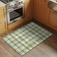 thumbnail image 3 of Sage Green Plaid Bathroom Rug Washable 2x3 Entryway Rug Non Slip Modern Art Checkered Farmhouse Front Door Mat Low Pile Indoor Doormat Throw Floor Carpet for Kitchen Bedroom Entrance, 3 of 8