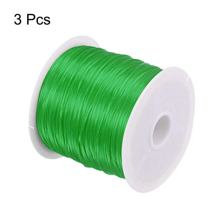 Uxcell Elastic Cord DIY Making Stretchy String Craft Wire, Medium Green, 3  Rolls 