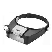 Angle View: Auto Retractable Head Led Headband Magnifier Illuminated Visor Glasses Loupe Multifunction New