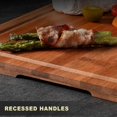 thumbnail image 4 of Wood Cutting Boards for Kitchen, Heavy Duty Bamboo Cutting Board with Juice Groove, Bamboo Chopping Board Set for Meat, Vegetables - 18" x 12", 4 of 7