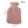 thumbnail image 4 of Agua Caliente De 500Ml Con Cubierta De Felpa Esponjosa Y Acogedora, Suministros Cálidos De Invierno Para Aliviar La Mano De La Cintura Del Cuello Trasero Vogacara HA045001-01, 4 of 6