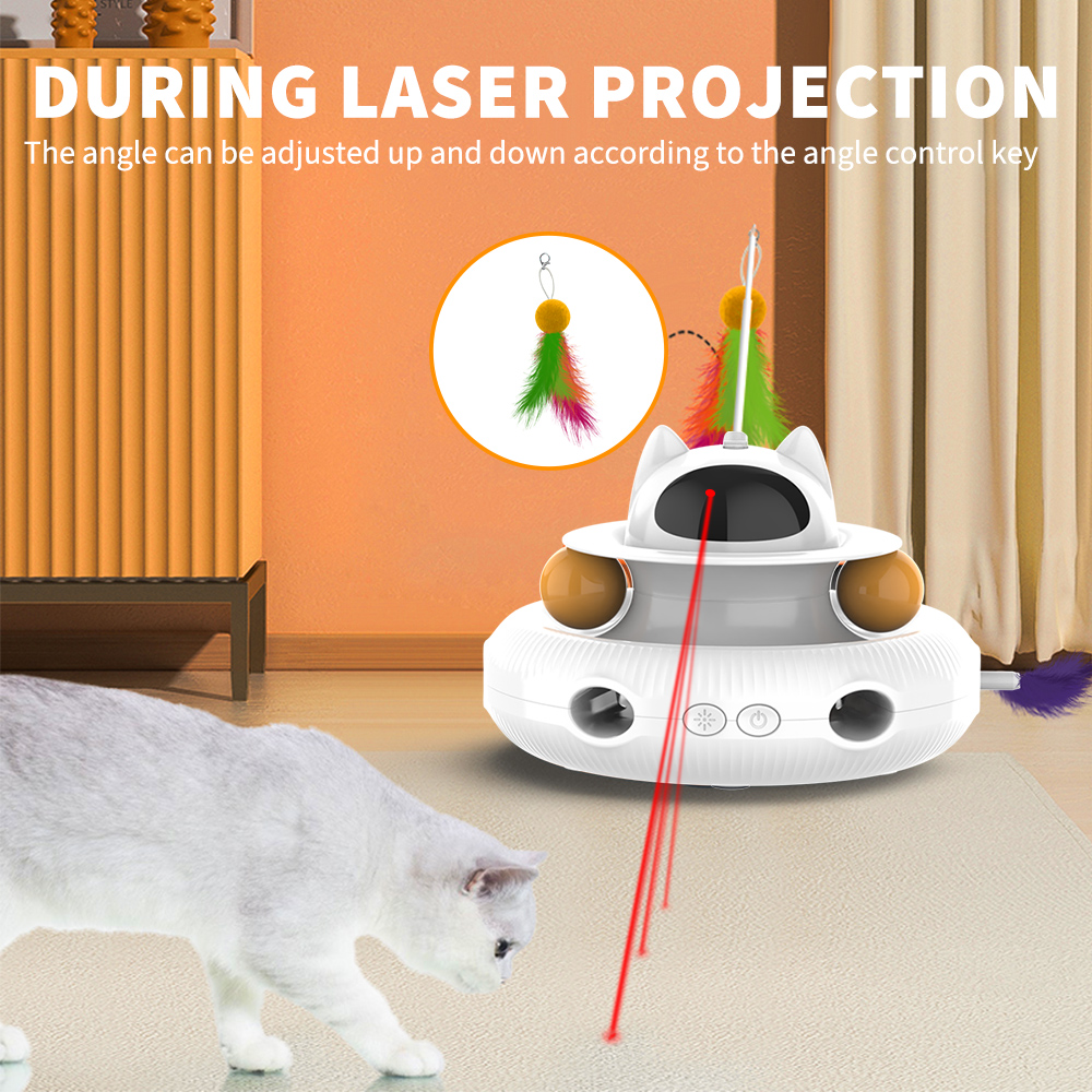 Cornmi Extendable Laser Feather USB Rechargeable Cat Teaser photo 6